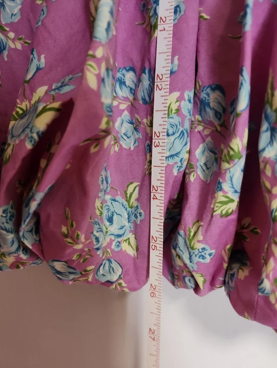 Zara Floral Bubble Hem Dress Size S - Picture 6 of 7